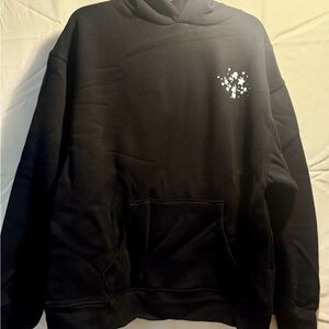 Black Hoodie with White Design